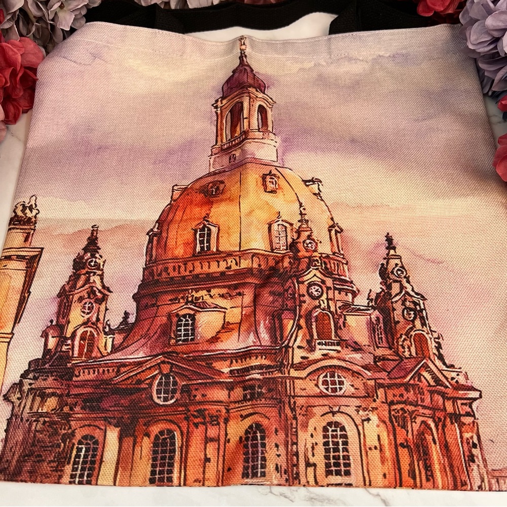 Eco-Friendly Dresden's Frauenkirche of Germany Folding Tote Bag - Picture 5 of 16